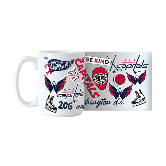 Washington Capitals 15oz Native Sublimated Mug - Logo Brands - Flyclothing LLC