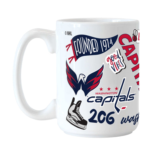 Washington Capitals 15oz Native Sublimated Mug - Logo Brands - Flyclothing LLC
