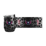 Washington Capitals Leopard 16oz Black Powdercoat Curved Beverage - Logo Brands - Flyclothing LLC