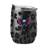 Washington Capitals Leopard 16oz Black Powdercoat Curved Beverage - Logo Brands - Flyclothing LLC