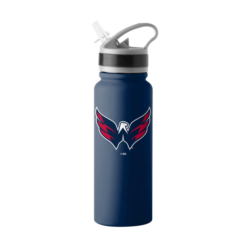 Washington Capitals Logo 25oz Stainless Single Wall Flip Top Bottle - Logo Brands - Flyclothing LLC