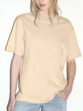 Plus Size Oversized Round Neck Short Sleeve T-Shirt - Trendsi - Flyclothing LLC