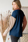 Heimish Full Size Color Block Button Down Shirt - Trendsi