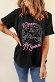 Graphic Round Neck Short Sleeve T-Shirt - Trendsi - Flyclothing LLC