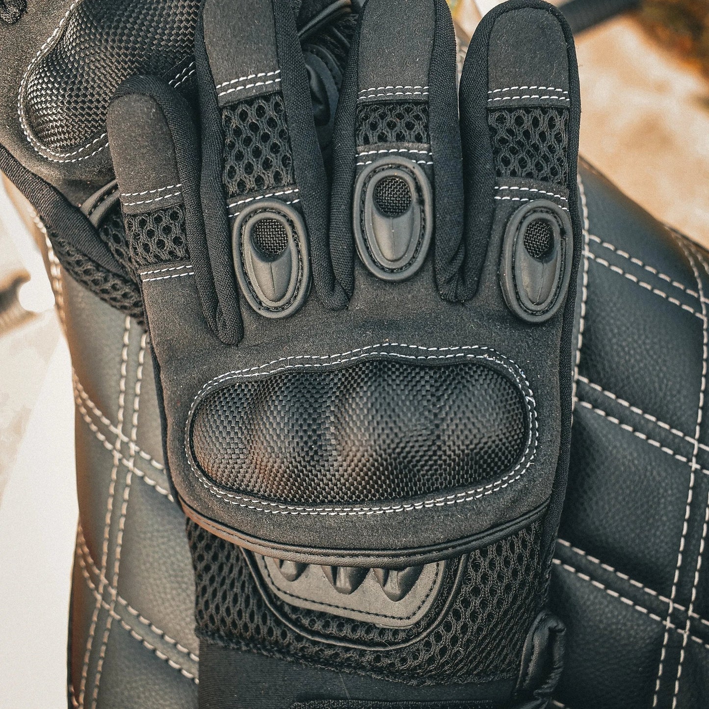 Mens Full Finger Gloves - Unik Just for Bikers - Flyclothing LLC