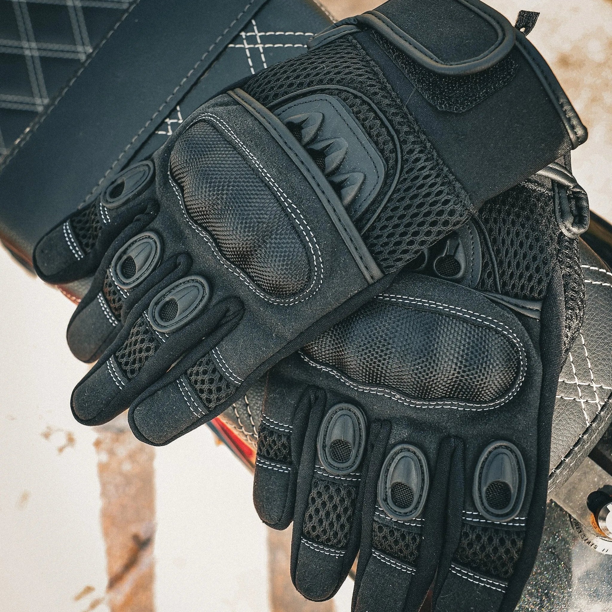 Mens Full Finger Gloves - Unik Just for Bikers - Flyclothing LLC
