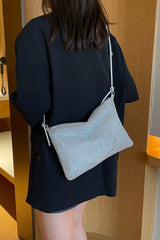 Rhinestone Knotted Strap Crossbody Bag - Trendsi
