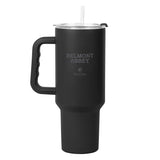Belmont Abbey College 40oz Black Tonal Powder Coat Tumbler - Logo Brands - Flyclothing LLC