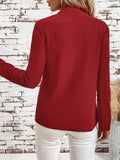 Solid Color Open Front Long Sleeve Cardigan - Trendsi