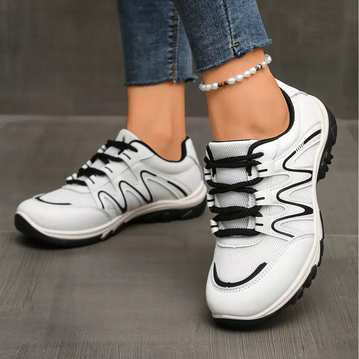 Lightweight Lace Up Athletic - Trendsi - Flyclothing LLC