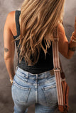 Floral Jacquard Square Neck Tank - Trendsi - Flyclothing LLC