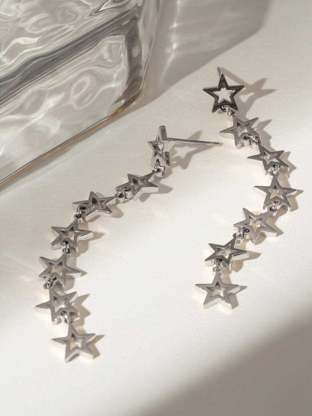 Stainless Steel Cutout Star Earrings - Trendsi - Flyclothing LLC