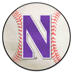 Northwestern Wildcats Baseball Rug - 27in. Diameter - Northwestern