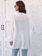 Open Front Long Sleeve Cardigan - Trendsi - Flyclothing LLC