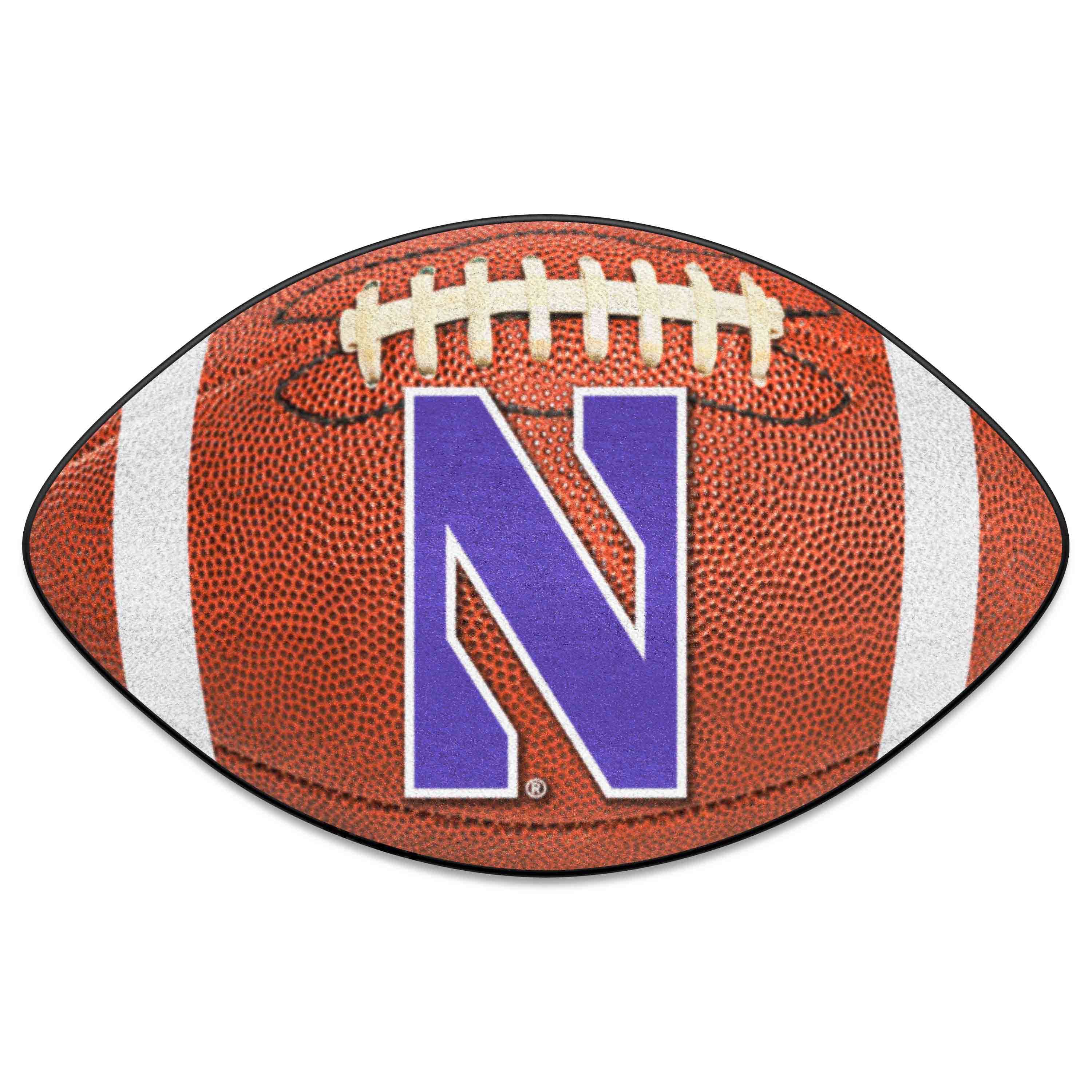 Northwestern Wildcats Football Rug - 20.5in. x 32.5in. - Northwestern