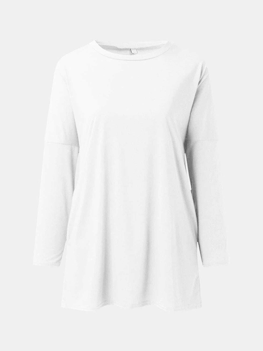 Full Size Round Neck Long Sleeve T-Shirt - Trendsi - Flyclothing LLC