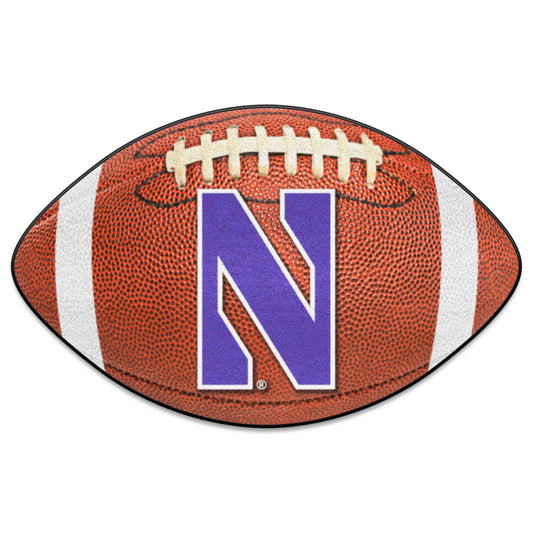 Northwestern Wildcats Football Rug - 20.5in. x 32.5in. - Northwestern