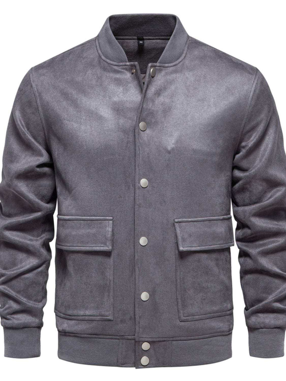Men's Baseball Collar Snap Down Jacket - Trendsi - Flyclothing LLC