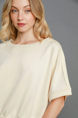 Umgee Full Size Lightweight Cropped Sweatshirt Plus Size - Trendsi - Flyclothing LLC