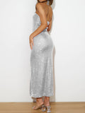 Sequin Cutout Tube Dress - Trendsi