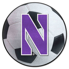Northwestern Wildcats Soccer Ball Rug - 27in. Diameter - Northwestern