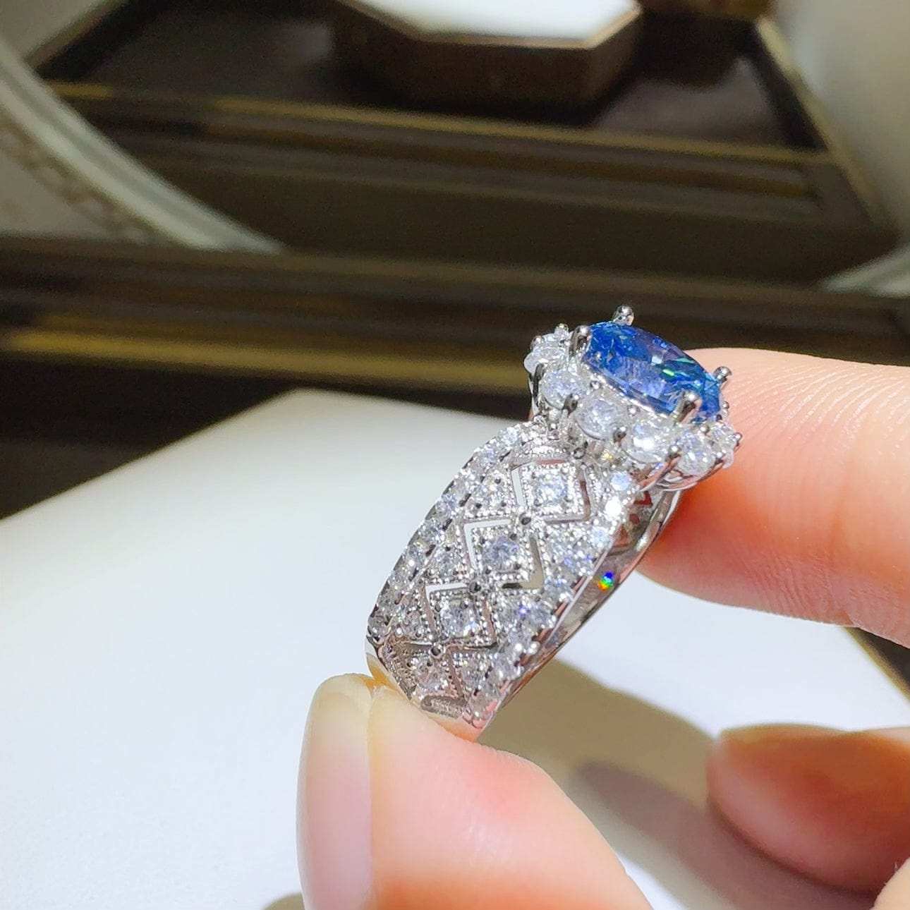 1 Carat Moissanite Zircon 925 Sterling Silver Ring - Trendsi - Flyclothing LLC