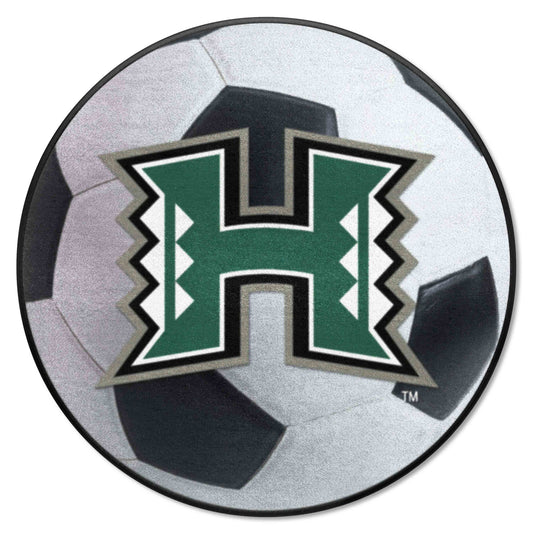 Hawaii Rainbows Soccer Ball Rug - 27in. Diameter - Hawaii
