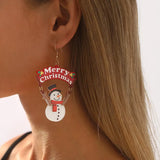 Christmas Snowman Dangle Earrings - Trendsi - Flyclothing LLC