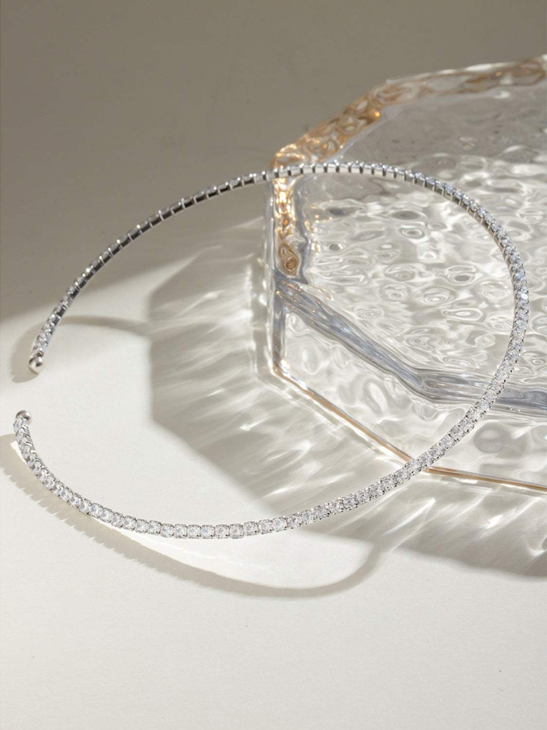 Stainless Steel Inlaid Zircon Necklace - Trendsi - Flyclothing LLC