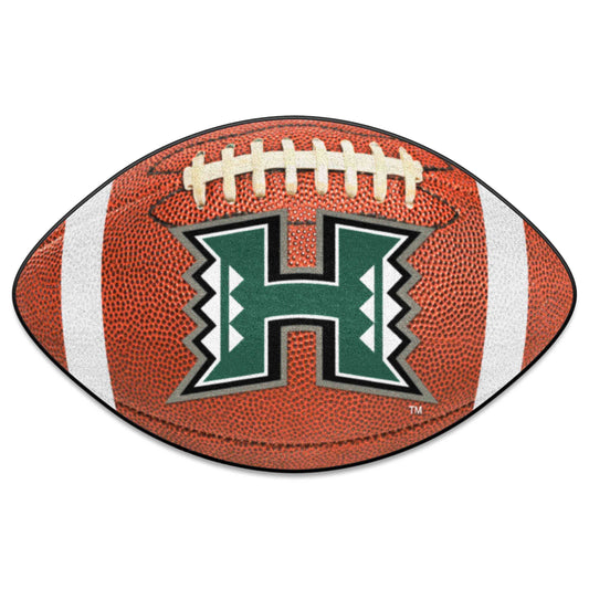 Hawaii Rainbows Football Rug - 20.5in. x 32.5in. - Hawaii