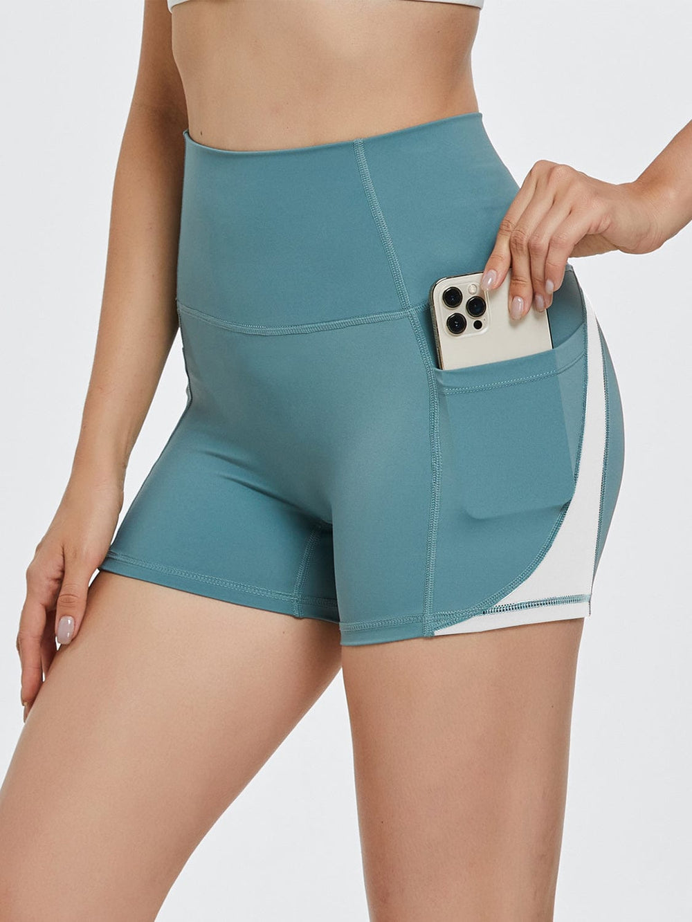 High Waist Active Shorts - Trendsi