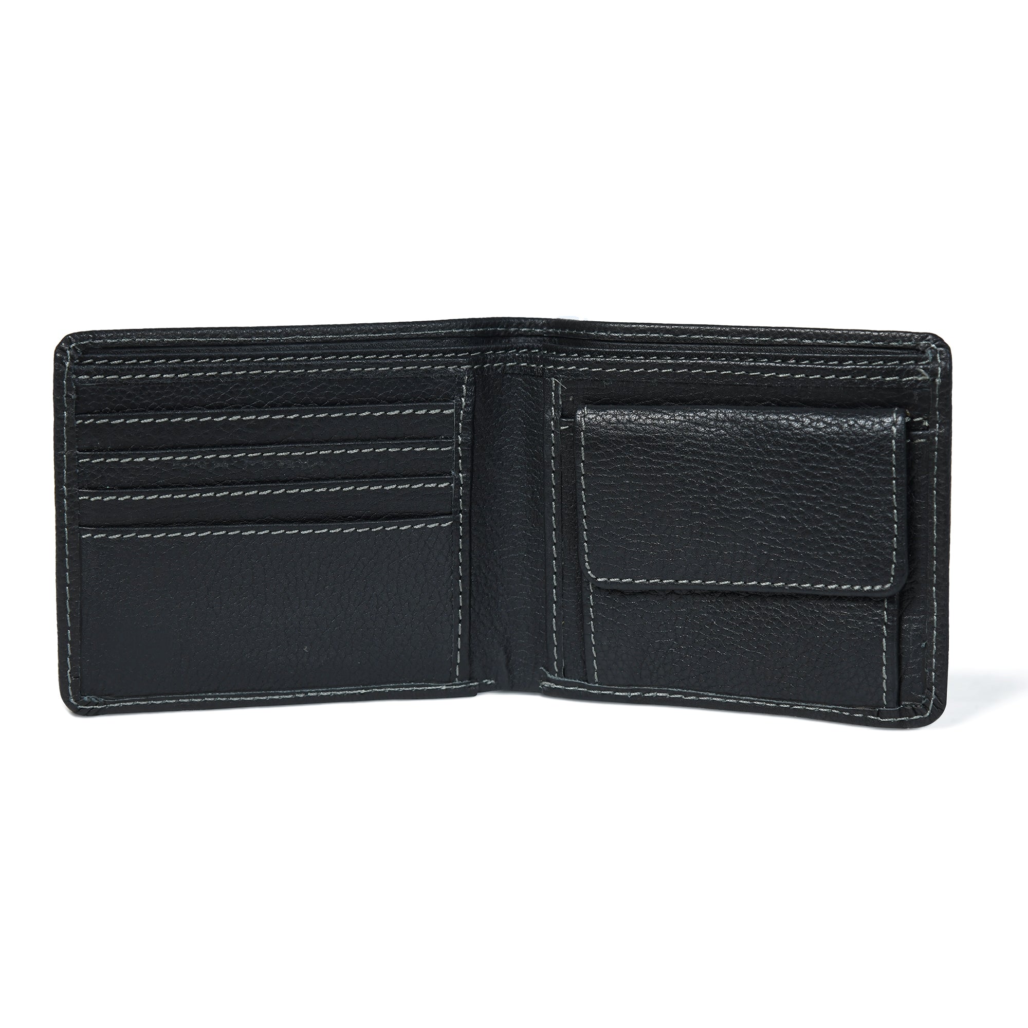 Classic Black Leather Wallet - Classy Leather Bags - Flyclothing LLC