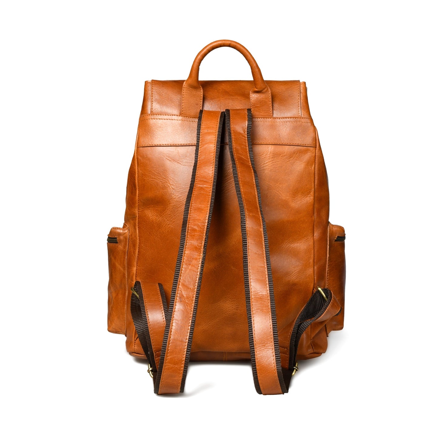 Vortex Leather Backpack: Tan Brown - Classy Leather Bags - Flyclothing LLC