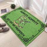 Frog Rocking Chair Funny Personalized Non-Slip Flannel Floor Mat