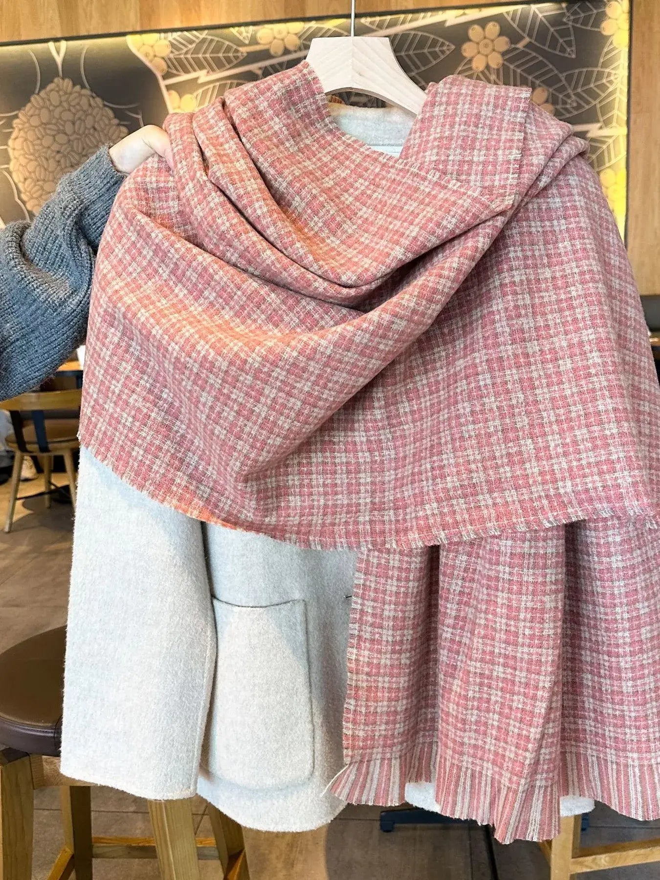 Plaid Warm Scarf - Trendsi - Flyclothing LLC