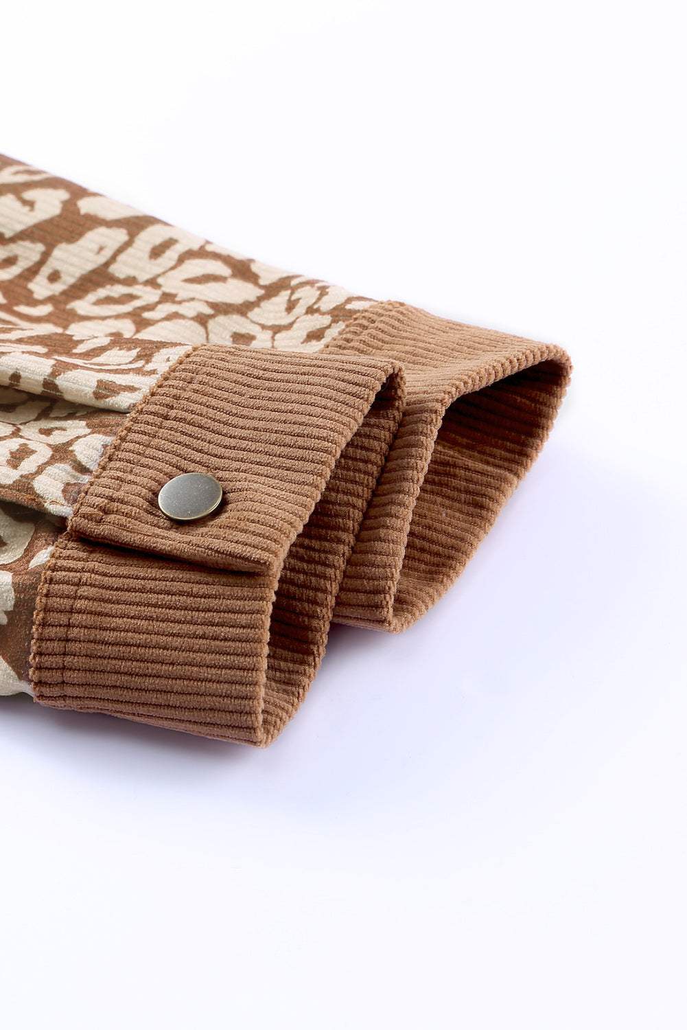 Leopard Button Up Drop Shoulder Jacket - Trendsi - Flyclothing LLC