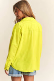 J.NNA Snap Down Long Sleeve High Low Shacket - Trendsi - Flyclothing LLC