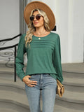 Round Neck Long Sleeve T-Shirt - Trendsi