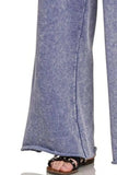 Zenana Acid Wash Fleece Palazzo Sweatpants with Pockets - Trendsi - Flyclothing LLC