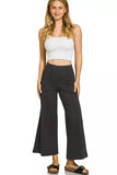 Zenana Heavy Ponte Elastic Waistband Pintuck Pants - Trendsi - Flyclothing LLC