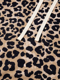 Leopard Print Long Sleeve Hoodie with Pocket - Trendsi - Flyclothing LLC