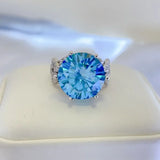 10 Carat Moissanite 925 Sterling Silver Ring - Trendsi - Flyclothing LLC