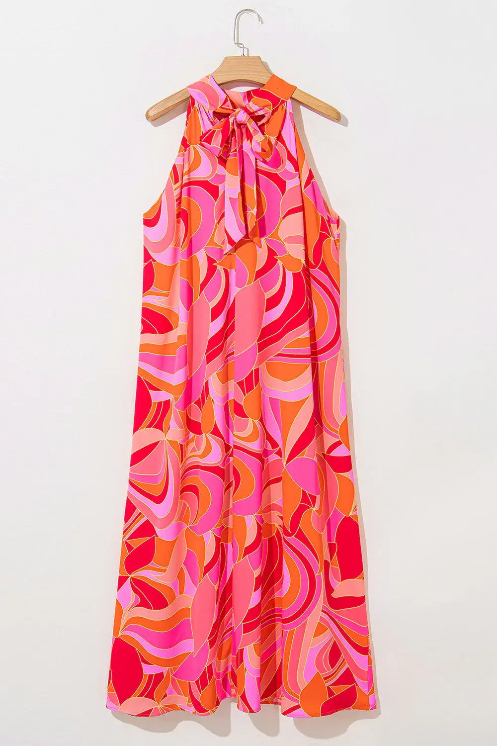 Contrast Grecian Neck Maxi Dress - Trendsi - Flyclothing LLC