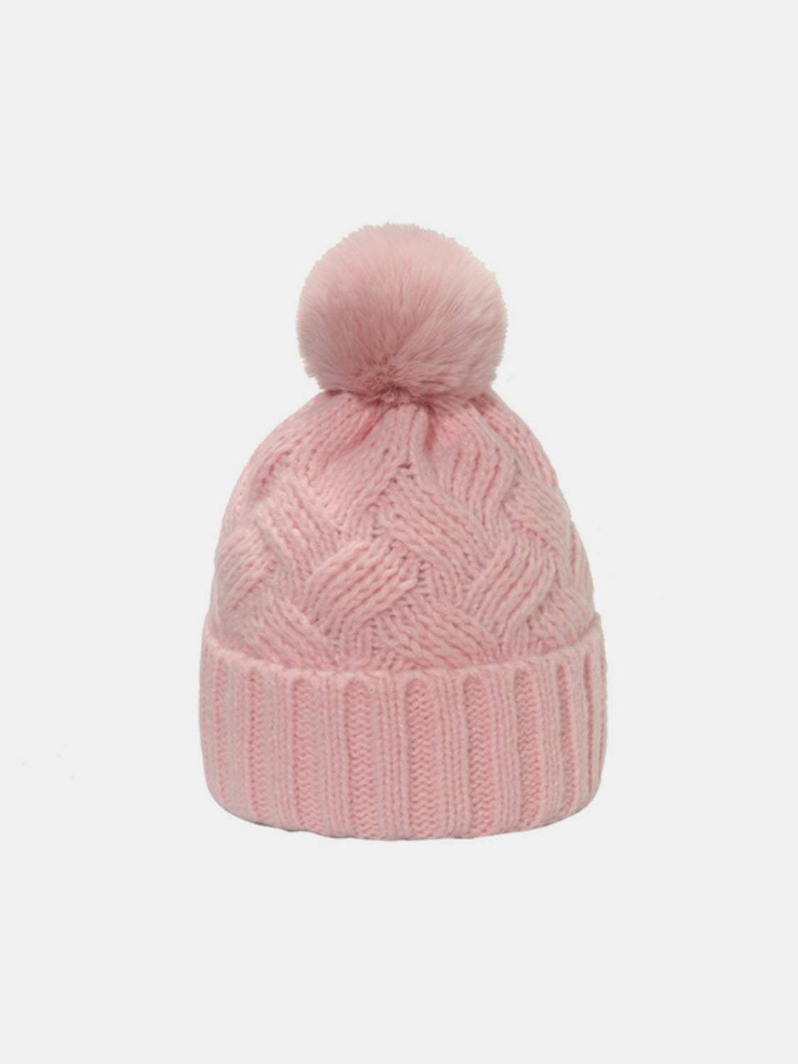 Roll Rim Cable-Knit Hat - Trendsi - Flyclothing LLC