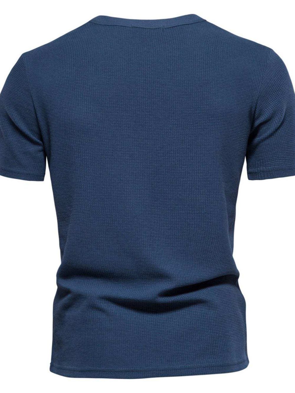 Men's Waffle-Knit Short Sleeve T-Shirt - Trendsi - Flyclothing LLC