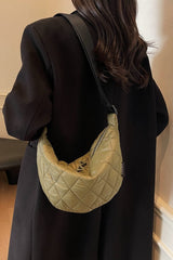 Quilted Adjustable Strap Crossbody Bag - Trendsi