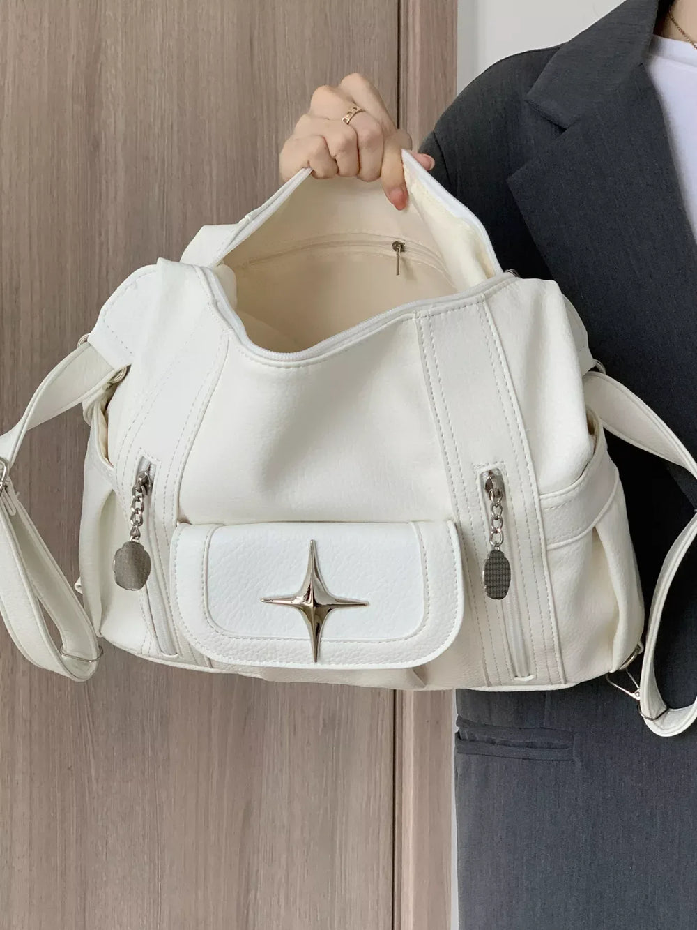 Adjustable Strap Star Decor Convertible Crossbody Bag - Trendsi - Flyclothing LLC