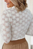 Lace Mock Neck Long Sleeve Top - Trendsi - Flyclothing LLC