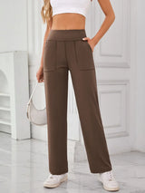 Lovelet High Waist Active Pants with Pockets - Trendsi - Flyclothing LLC