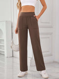 Lovelet High Waist Active Pants with Pockets - Trendsi - Flyclothing LLC